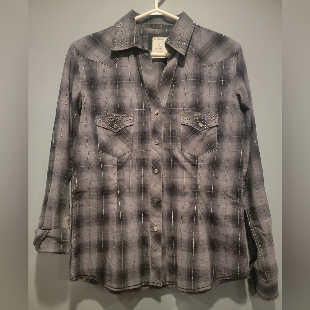 Panhandle Rough Stock V neck Western Shirt